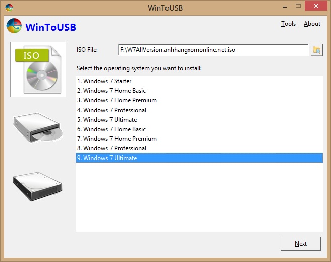 WinToUSB - Windows to Go - Cài Win lên USB sử dụng bất kỳ đâu