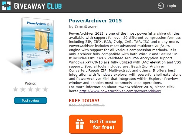 PowerArchiver 2015 Standard - Free license key !
