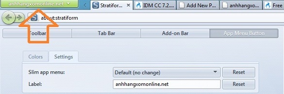 Stratiform - Thay đổi tên menu và các thiết lập khác cho Firefox 4