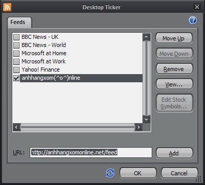 Desktop Ticker - Hiển thị tin RSS theo kiểu chữ chạy
