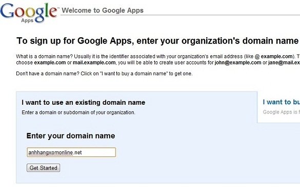 Tạo địa chỉ email với tên miền của chính bạn thông qua Google Apps