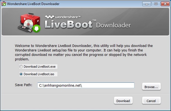 Wondershare Live Boot 2012 - Nhận key bản quyền  miễn phí
