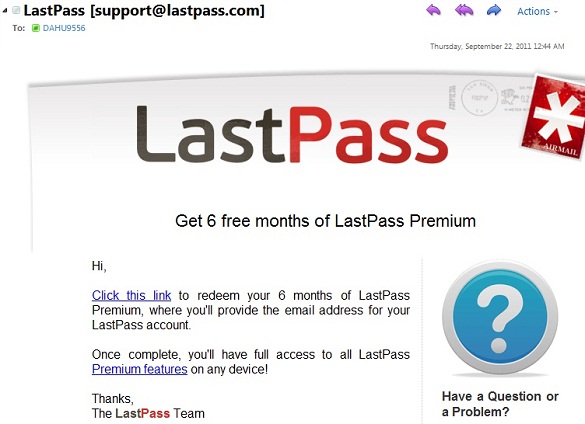 LastPass Premium - Nhận key bản quyền 6 tháng miễn phí