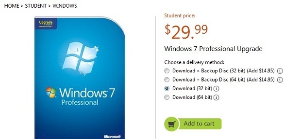 Nâng cấp lên Windows 7 Professional chỉ với $30