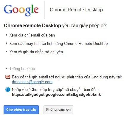 Chrome Desktop Remote Beta - Trình điều khiển máy tính từ xa tiện lợi nhất !