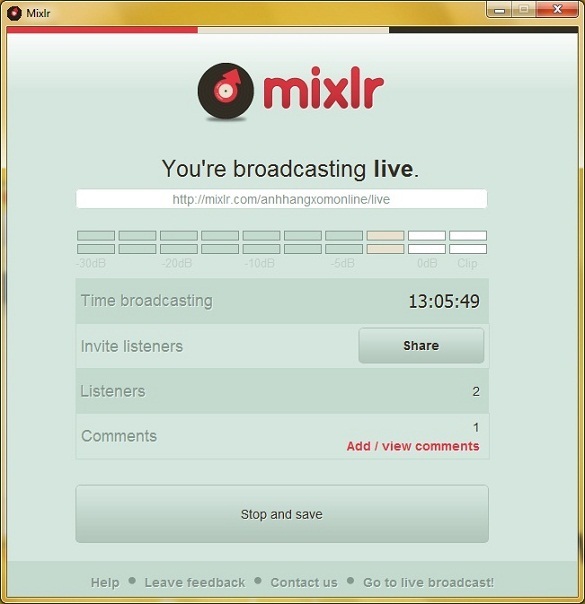 Mixlr - Dịch vụ phát thanh trực tuyến qua mạng Internet