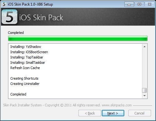 iOS skin pack - Biến giao diện Win7 thành MacOS