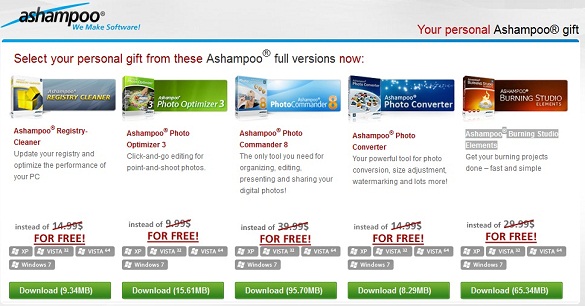Nhận key bản quyền 5 phần mềm của Ashampoo nhân dịp Noel