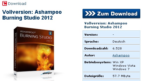 Ashampoo Burning Studio 2012 - Nhận key bản quyền miễn phí