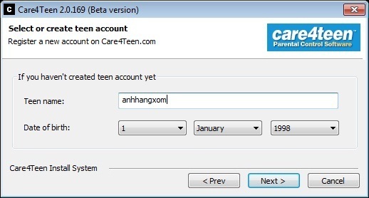 Care4Teen - Theo dõi máy tính từ xa qua Internet