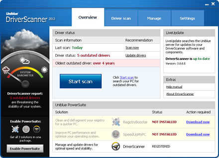 Uniblue DriverScanner 2012 - Nhận key bản quyền miễn phí