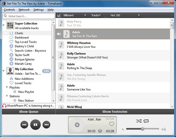 Tomahawk Music Player - The social media player of tomorrow