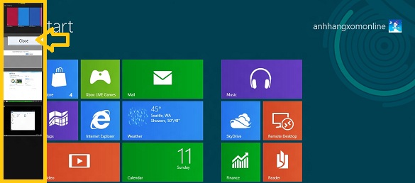 Làm thế nào để...đóng một ứng dụng trong Windows 8
