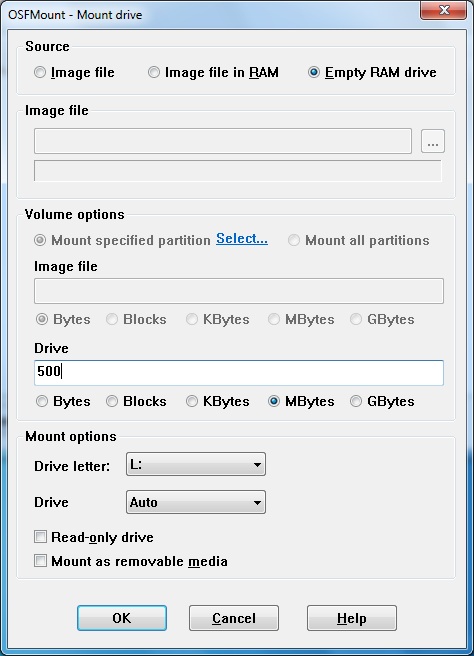 PassMark OSFMount - Biến file ảnh thành ổ đĩa với nhiều tính năng