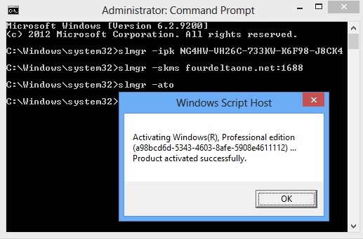 Sử dụng key bản quyền của WMC để active active Windows 8 Pro mãi mãi