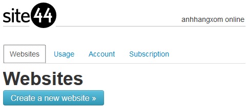 Site44.com - Hỗ trợ tạo trang web tĩnh và lưu trên Dropbox