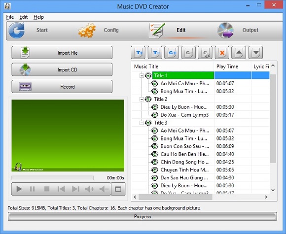 BlazeVideo Music DVD Cretor - Phần mềm tạo đĩa DVD ca nhạc