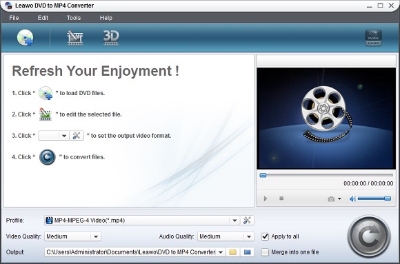 Leawo DVD to MP4 Converter - Nhận key bản quyền miễn phí phần mềm chuyển đổi video