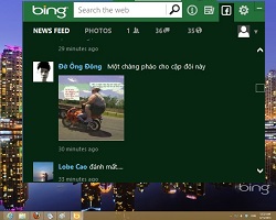 Bing Desktop - Truy cập facebook, lấy hình nền Bing về làm hình nền Desktop