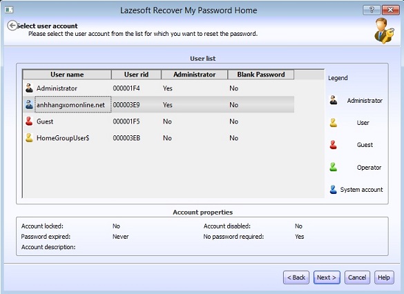 Lazesoft Recover My Password Home - Dễ dàng đăng nhập máy tính mà không cần mật khẩu