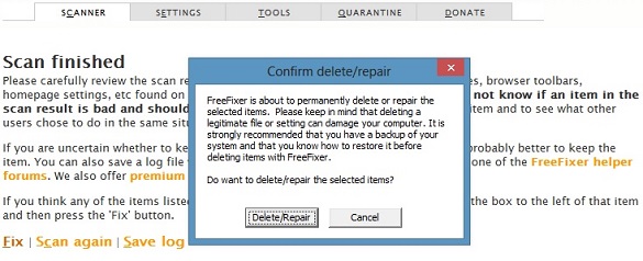 FreeFixer - Truy lùng dấu vết virus