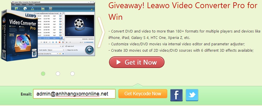 Leawo Video Converter Pro - Nhận key bản quyền miễn phí