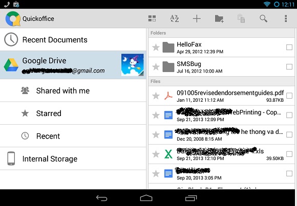 QuickOffice miễn phí cho Android và iOS + 25GB dung lượng miễn phí cho Google Drive