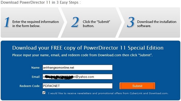 CyberLink PowerDirector 11 - Nhận key bản quyền miễn phí