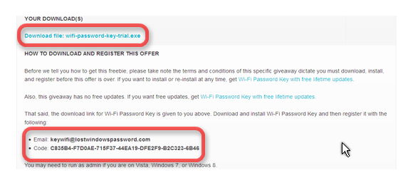 Bản quyền Wi-Fi Password Key miễn phí