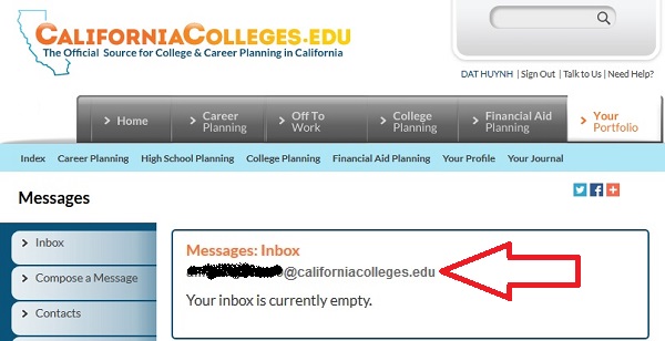Tạo địa chỉ email @californiacolleges.edu miễn phí