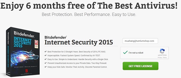 BitDefender Internet Security 2015 - Nhận key bản quyền 6 tháng miễn phí