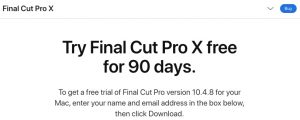 Apple Final Cut Pro X - 90 days trial